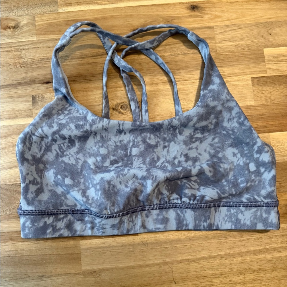 Lululemon Gray Tie-Dye Sports Bra